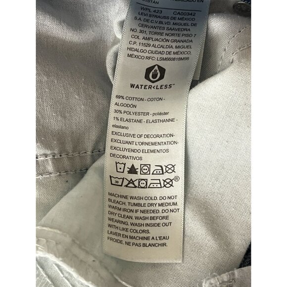 Levis Jeans Womens Size 14 32 Large Mid Rise Capri Denim Pants Stretch Blue Fall - Picture 8 of 16